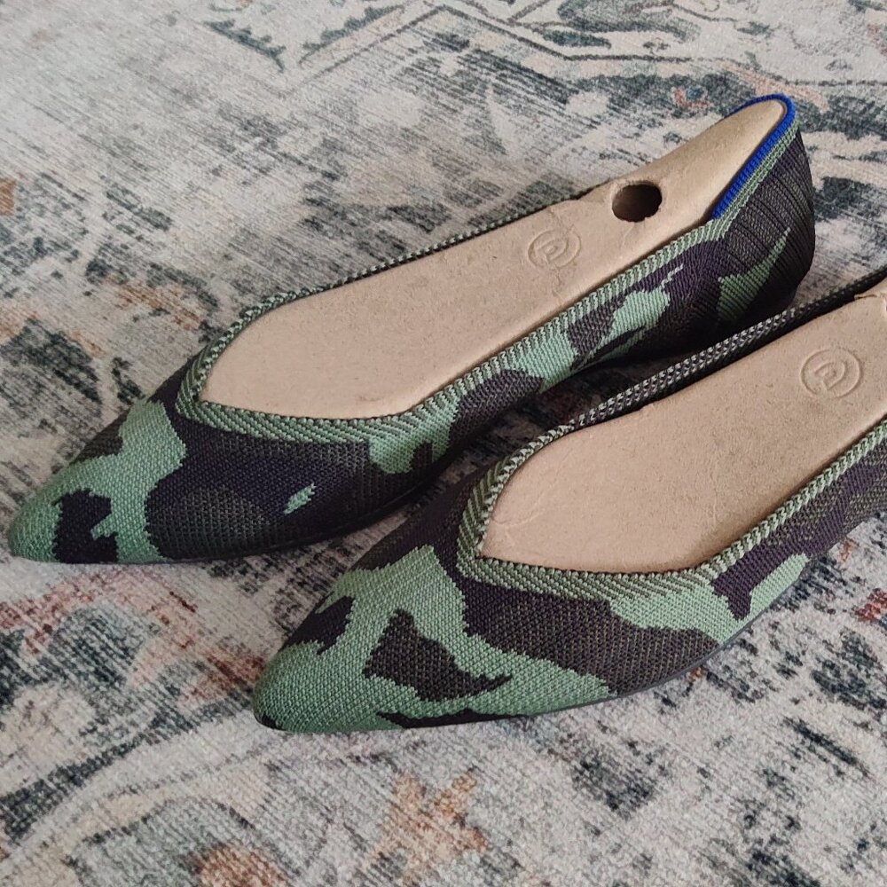EUC Rothy's The Point Camo Slip On Size 10